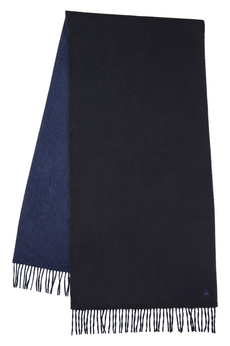 Wool & Cashmere Scarf, Alternate, color, BLACK / NAVY