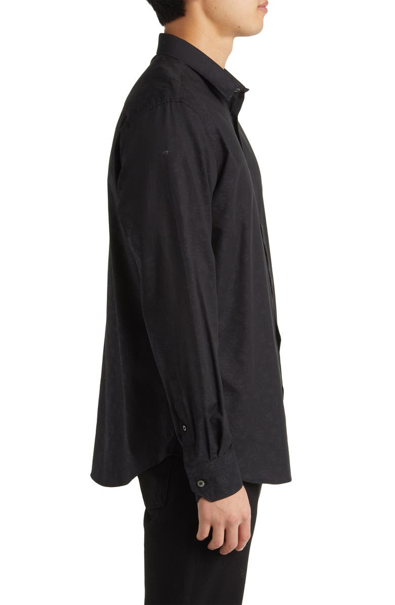 Bugatchi Julian Shaped Fit Print Button-Up Shirt, Alternate, color,