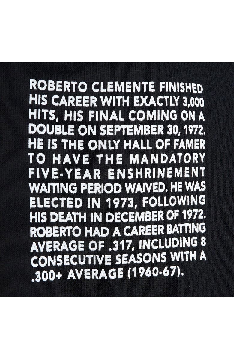 Mitchell & Ness Men's Mitchell & Ness Roberto Clemente Black Pittsburgh Pirates Legends Collection Fleece Pullover Hoodie, Alternate, color,