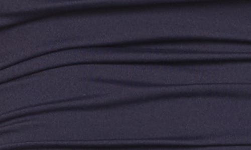 Susana Monaco Asymmetric Off The Shoulder Ruched Long Sleeve Top In Blue