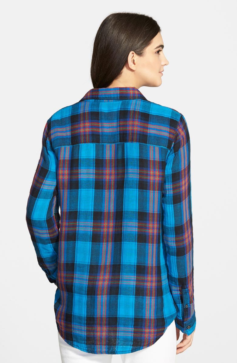 Treasure & Bond Treasure&Bond Long Plaid Shirt, Alternate, color, 