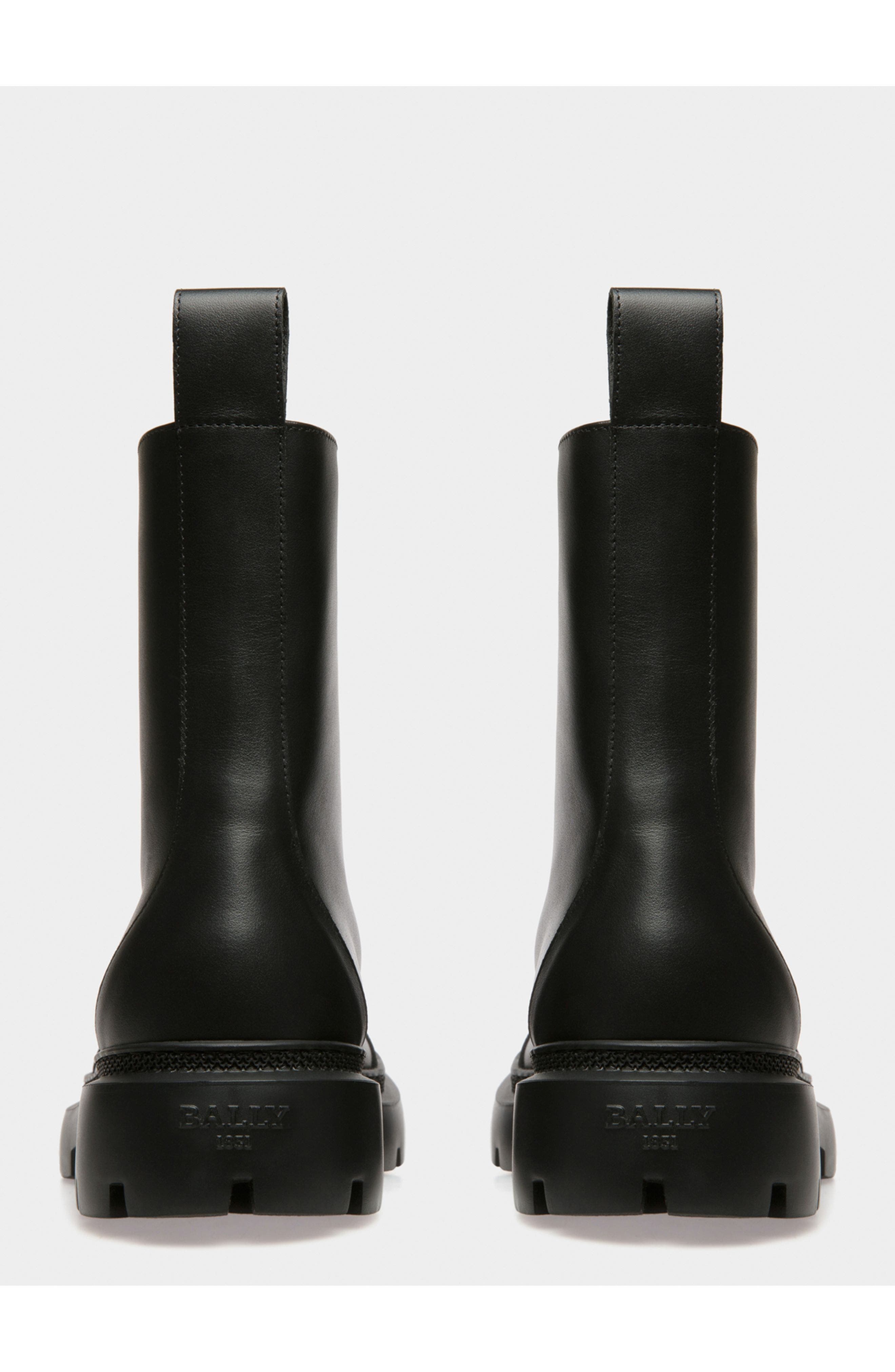 Bally Giuli Leather Booties, Alternate, color, Black