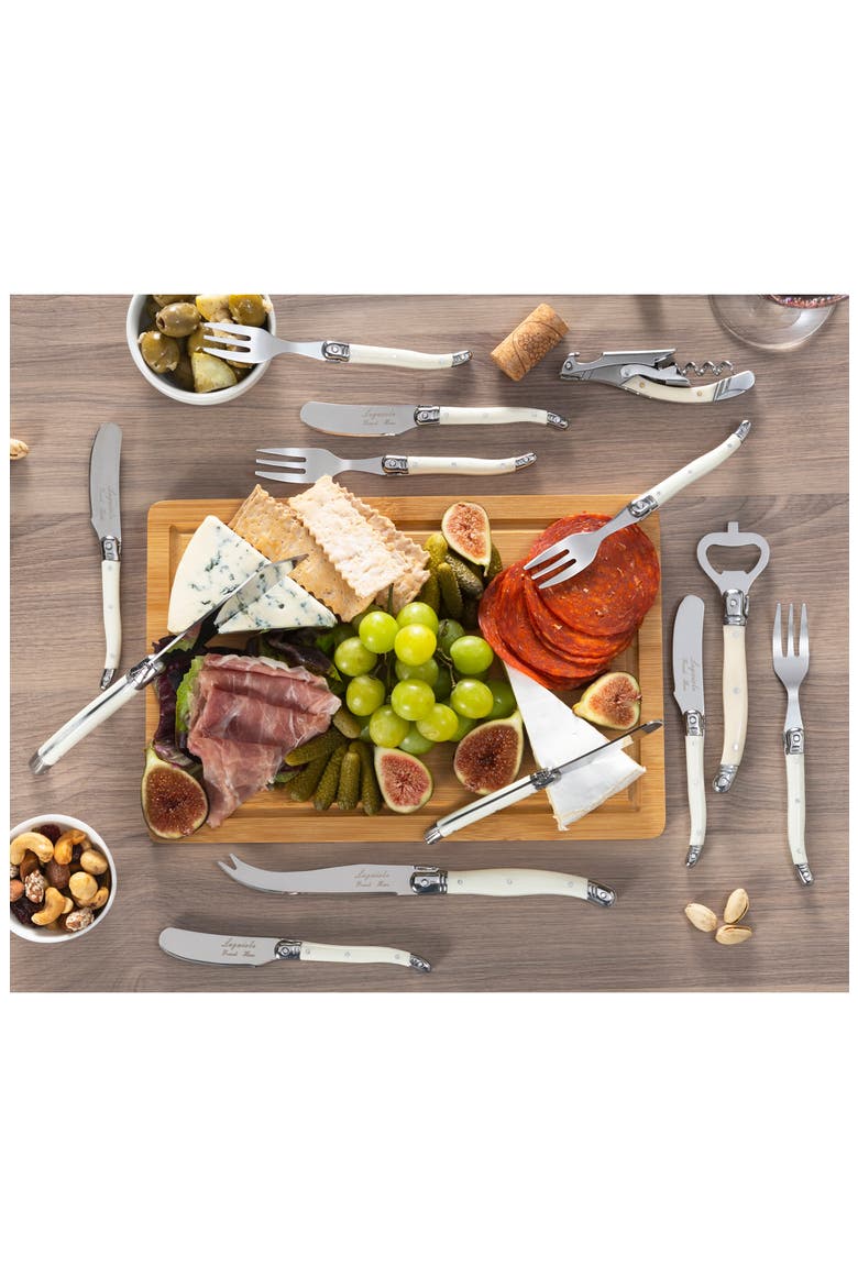 Ultimate 13-Piece Assorted Charcuterie Knife & Fork Set, Alternate, color, FAUX IVORY