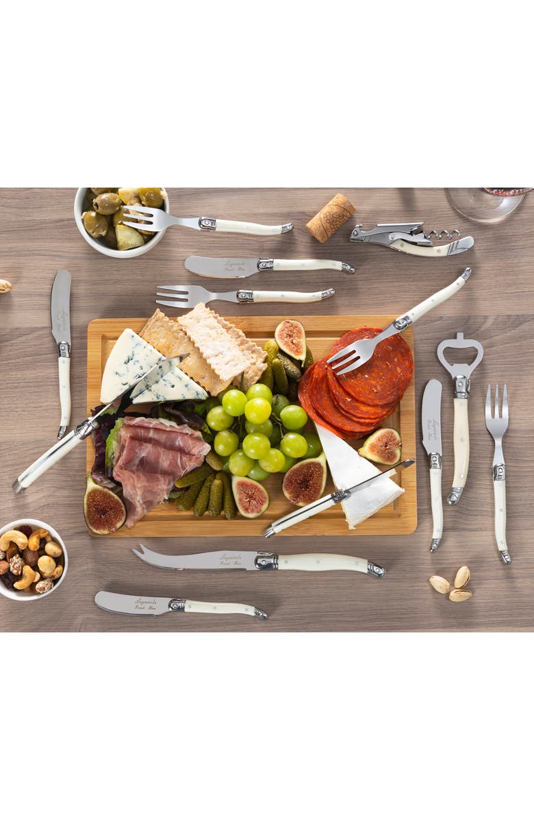 FRENCH HOME Ultimate 13-Piece Assorted Charcuterie Knife & Fork Set, Alternate, color, Faux Ivory