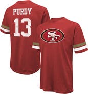 Majestic Threads Men's Majestic Threads Brock Purdy Scarlet San Francisco 49ers Name & Number Oversize Fit T-Shirt