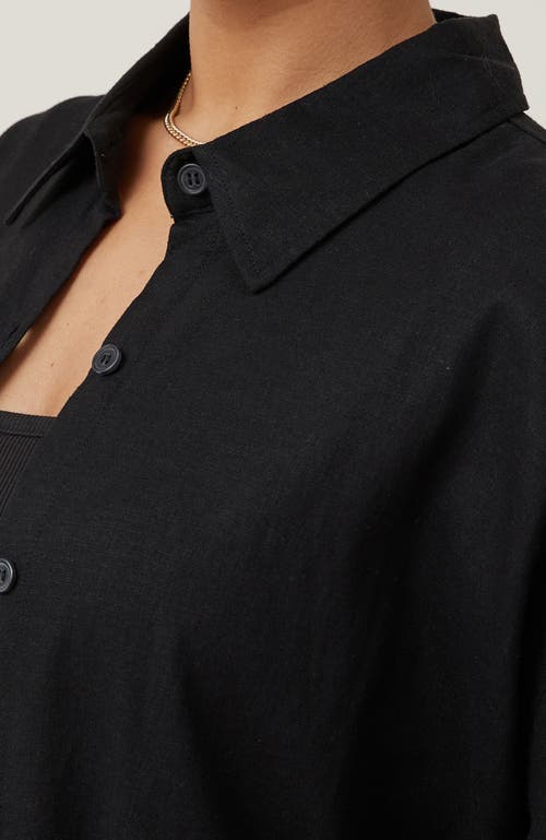 Shop Cotton On Haven Long Sleeve Shirt In Black