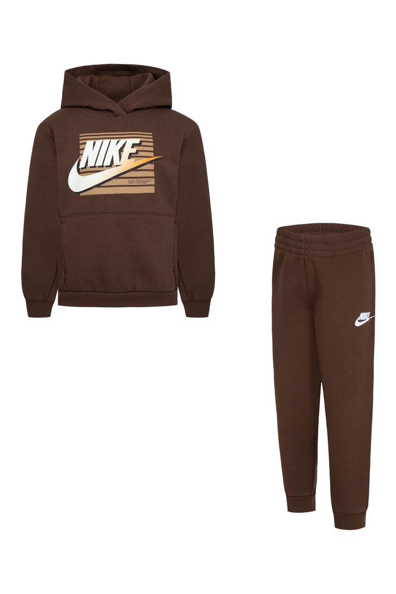 Kids' Gradient Futura Logo Pullover Hoodie & Joggers Set, Main, color, X2OCACAO W