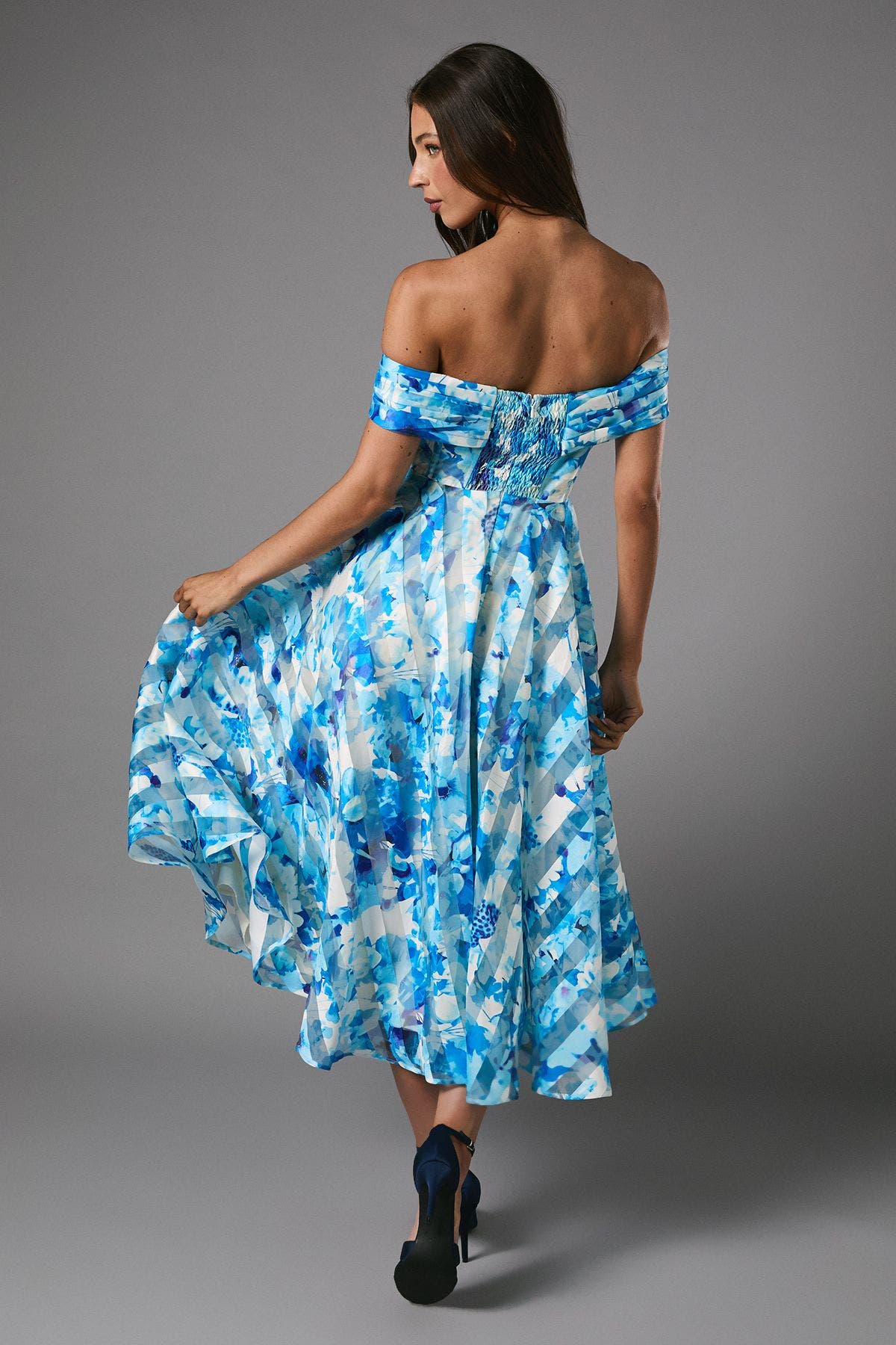 Off-Shoulder Floral Statement Midi Dress - image 2