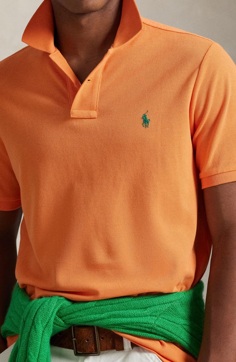 Polo Ralph Lauren The Iconic Cotton Piqué Polo, Alternate, color, Kona Orange