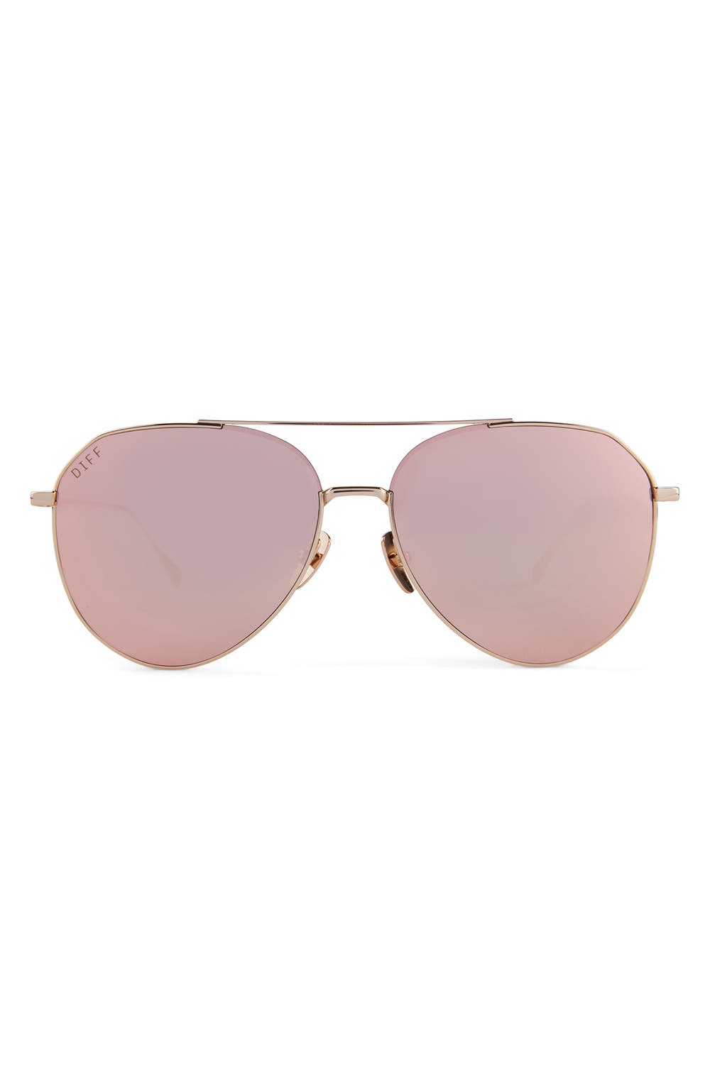 Dash 61mm Mirrored Aviator Sunglasses, color, PEACH MIRROR