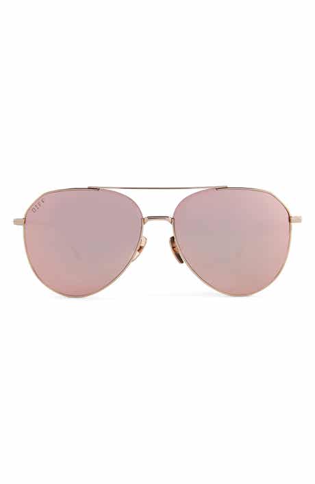 DIFF Dash 61mm Mirrored Aviator Sunglasses