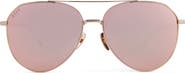 DIFF Dash 61mm Mirrored Aviator Sunglasses