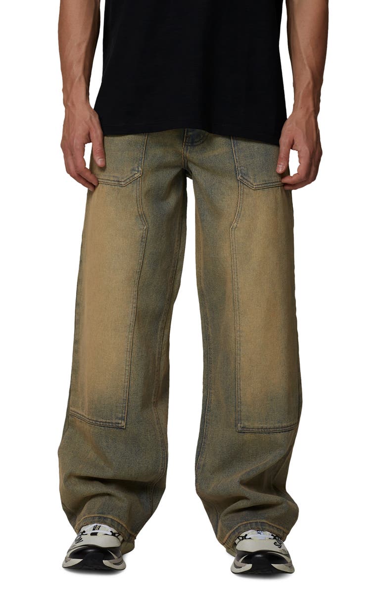 Good For Nothing Straight Leg Double Knee Jeans, Main, color, Blue