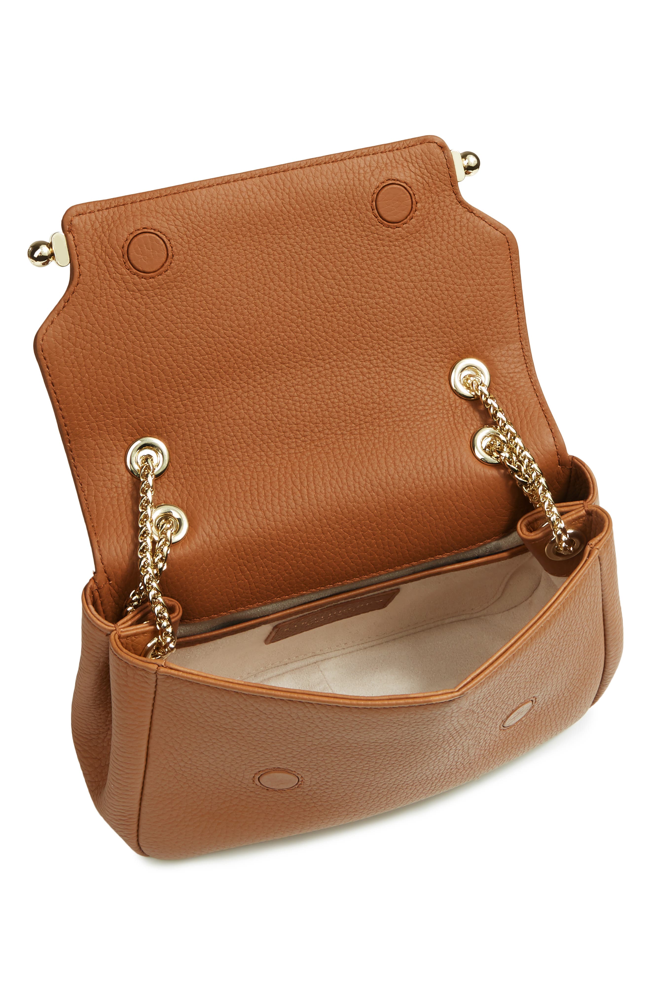 Strathberry Mini Soft Leather East/West Shoulder Bag, Alternate, color, Tan
