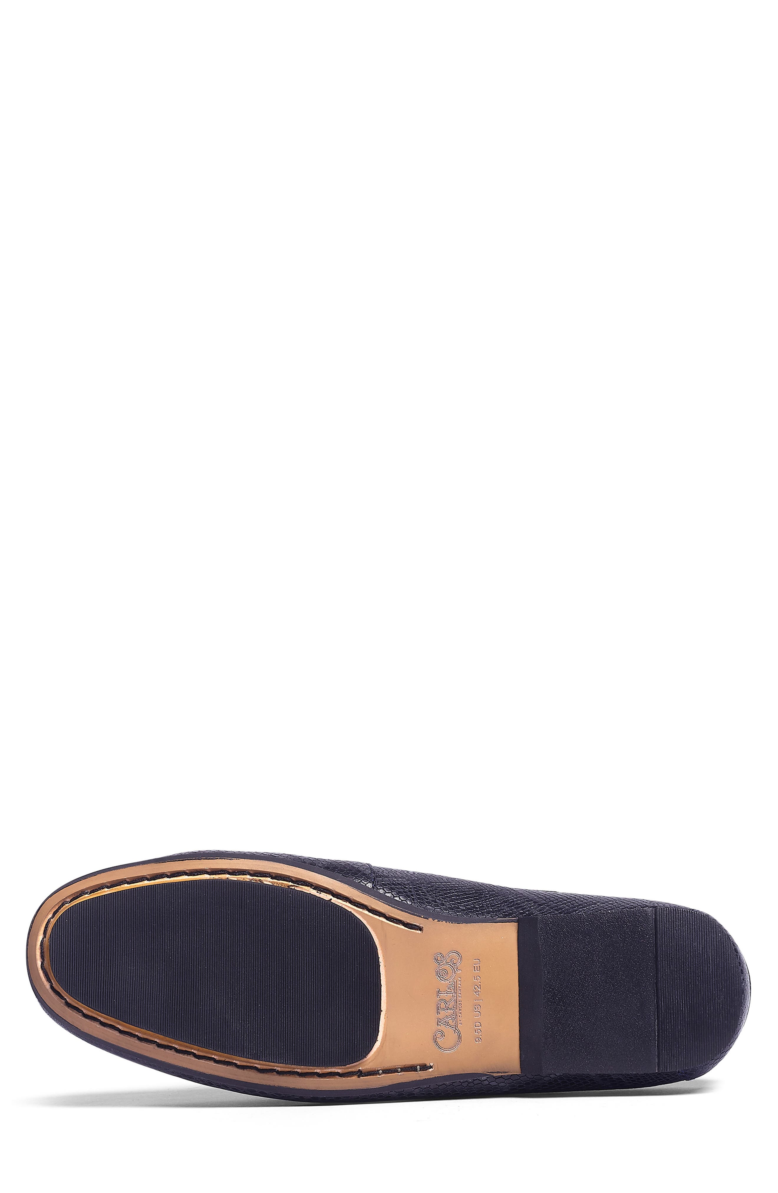 Hector Snake Embossed Leather Mule, Alternate, color, NAVY