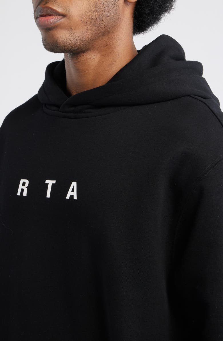 RtA Jordan Oversize Black Circuit Cross Cotton Hoodie, Alternate, color, Black Circuit Cross