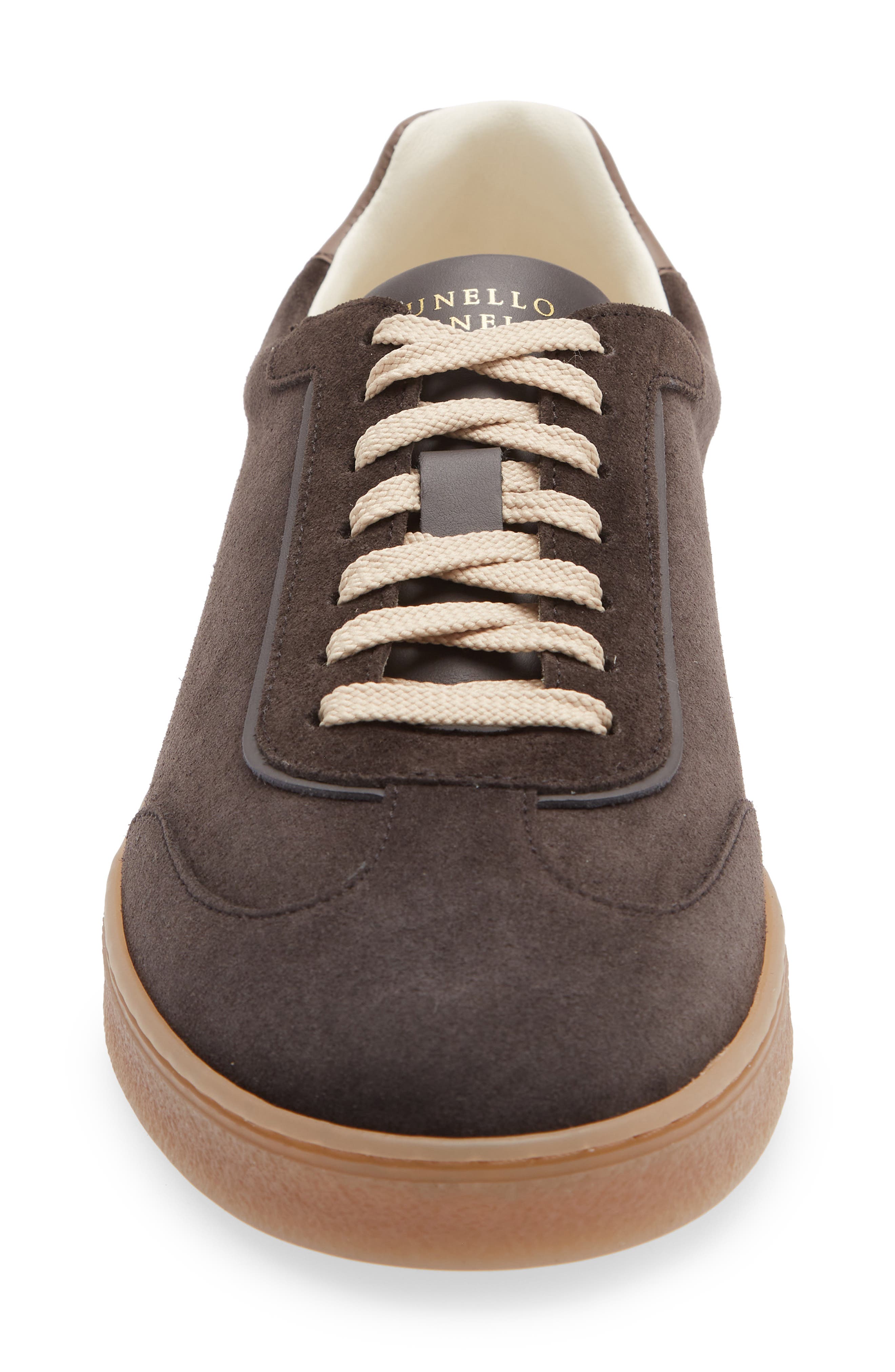 Suede T-Toe Sneaker, Alternate, color, CLV06 PEPPER BISON