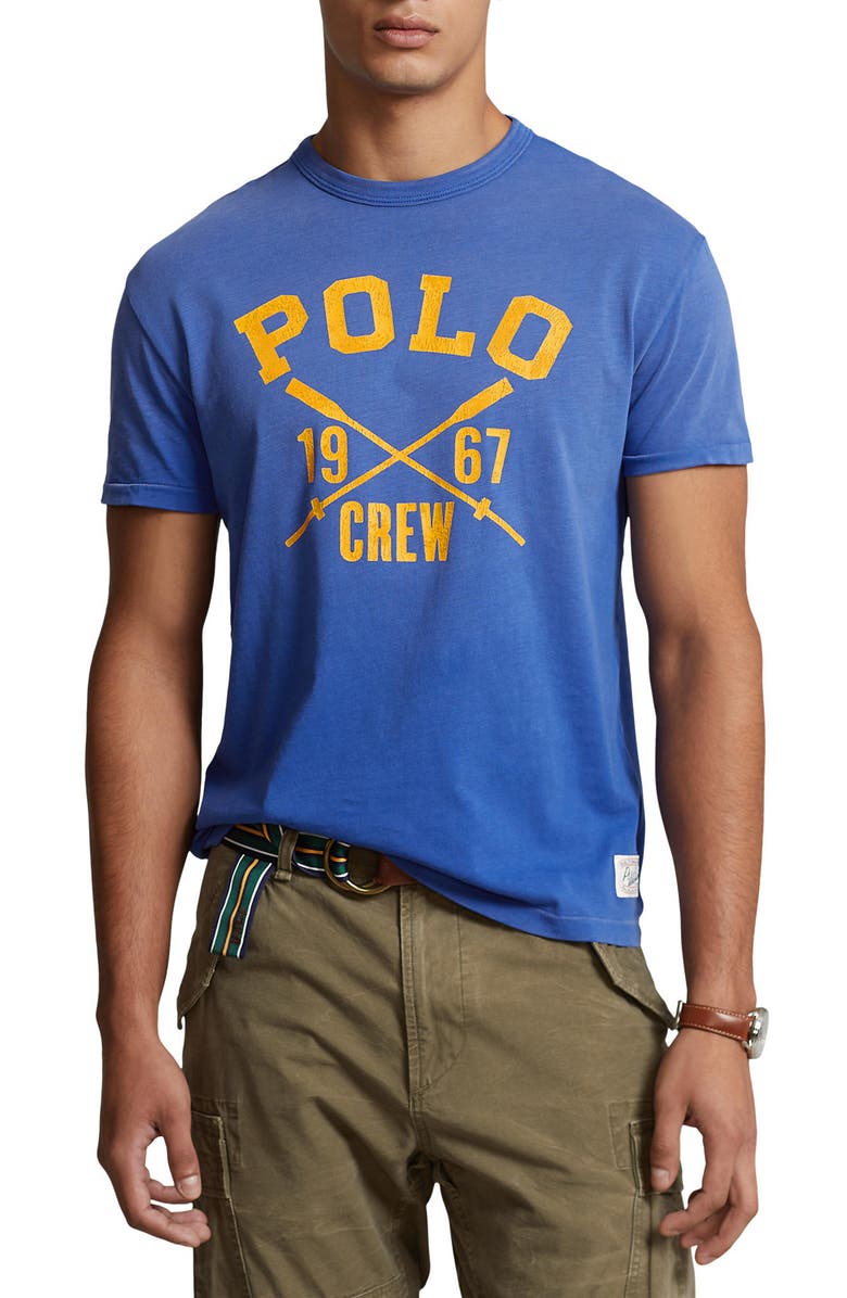 Polo Ralph Lauren Classic Fit Logo Slub Jersey Graphic Tee, Main, color, 