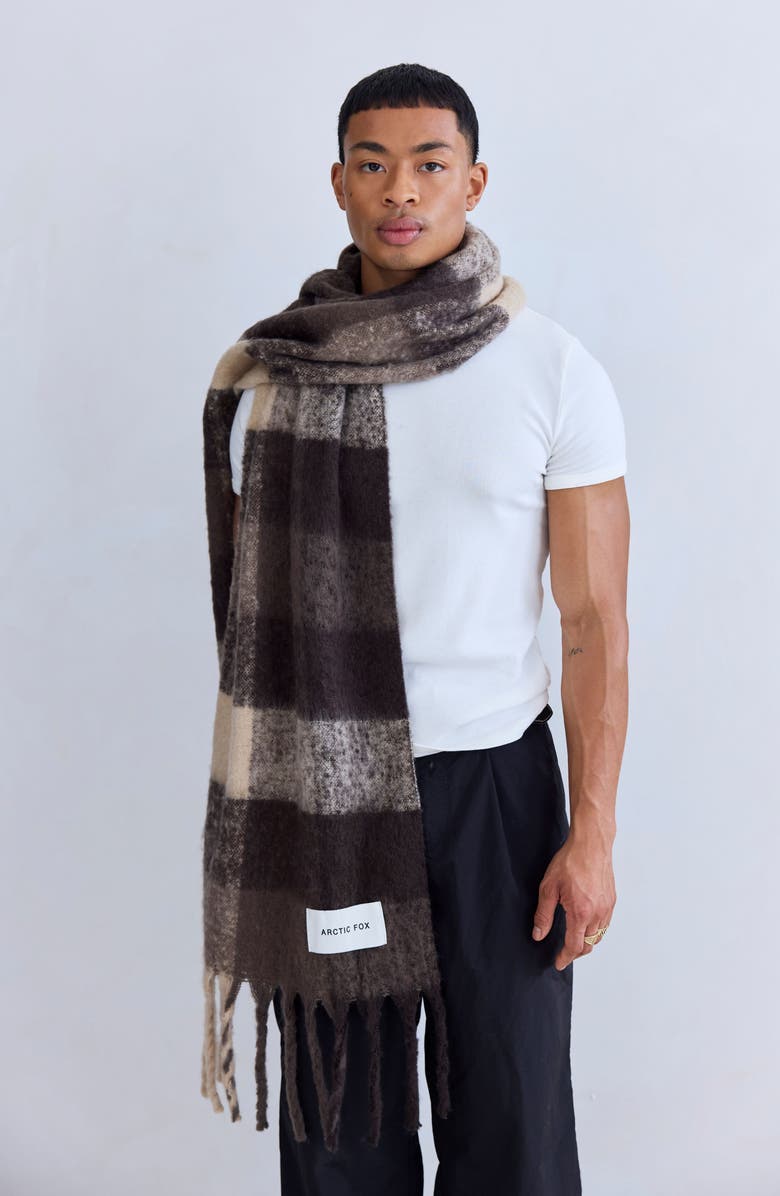 Arctic Fox
Co The Reykjavik Check Fringe Scarf, Alternate, color,