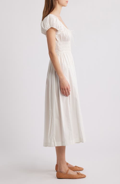 Shop Doen Dôen Quinn Organic Cotton Poplin Maxi Dress In Salt