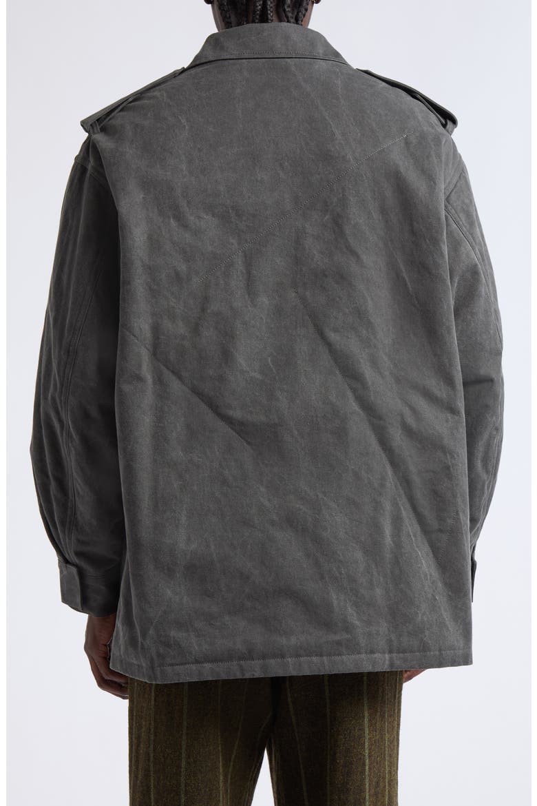 Padded Blouson Cotton Twill Jacket, Alternate, color, BLACK