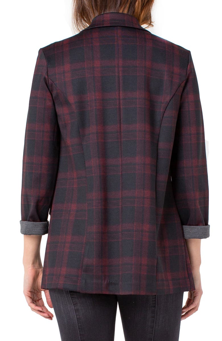 Liverpool Los Angeles Liverpool Tartan Plaid Boyfriend Blazer, Alternate, color, 