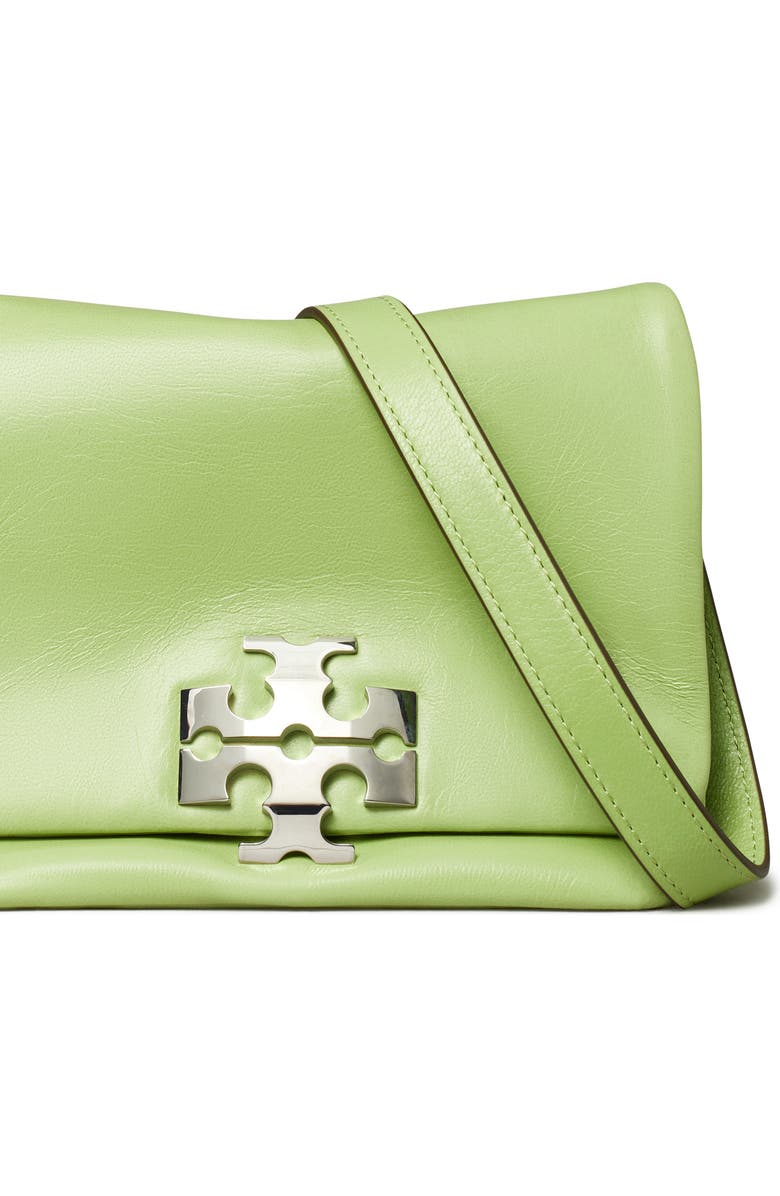 Tory Burch Kira Soft Leather Shoulder Bag, Alternate, color, Celery Juice