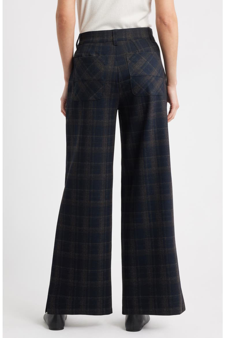 Whitney Skyrise Flat Front Wide Leg Pants, Alternate, color, ULTRA NAVY MULTI
