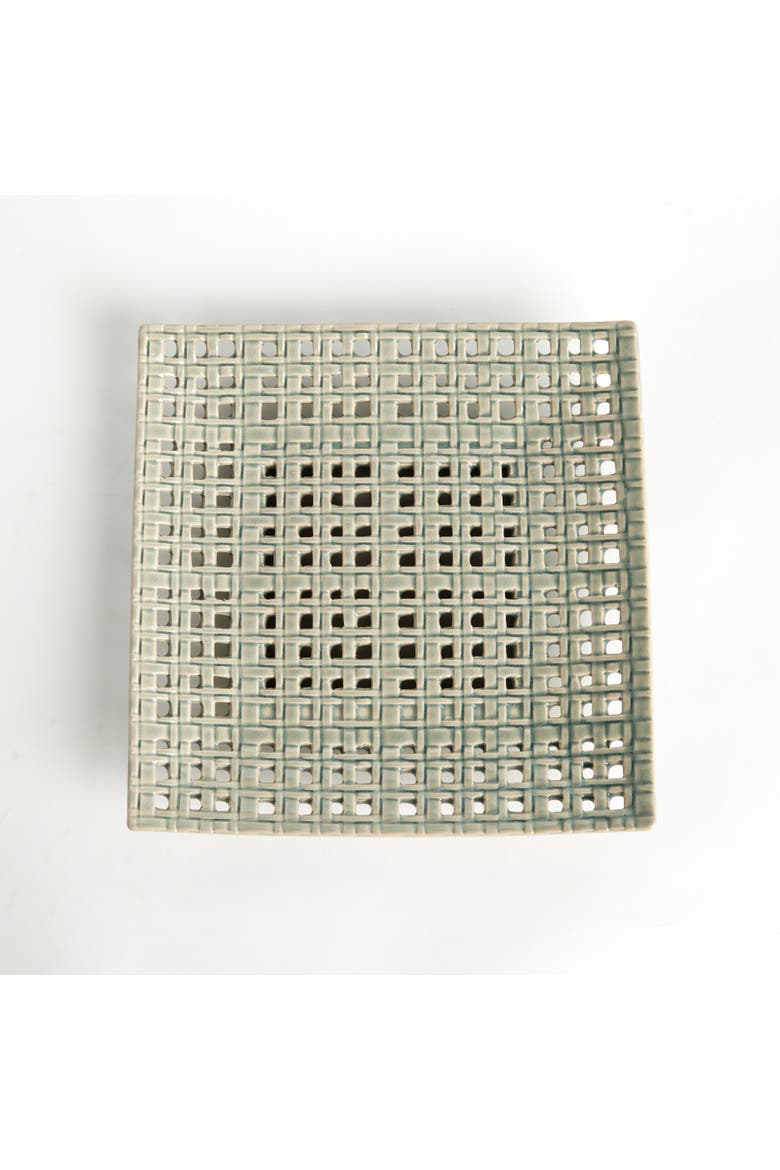 Emily Grey Clay Square Tray, Alternate, color, Gray