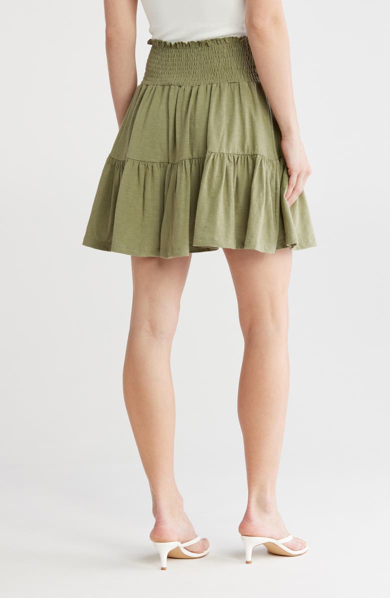 RDI Tiered Cotton Skirt, Alternate, color, Moss