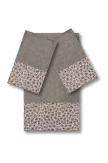 Spots 3-Piece Embellished Towel - Dark Grey