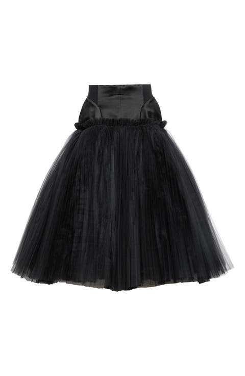 Millefeuille Tulle Midi Skirt