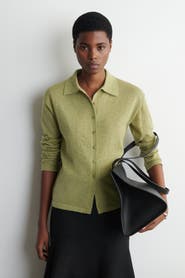 COS Knitted Mohair-Blend Shirt