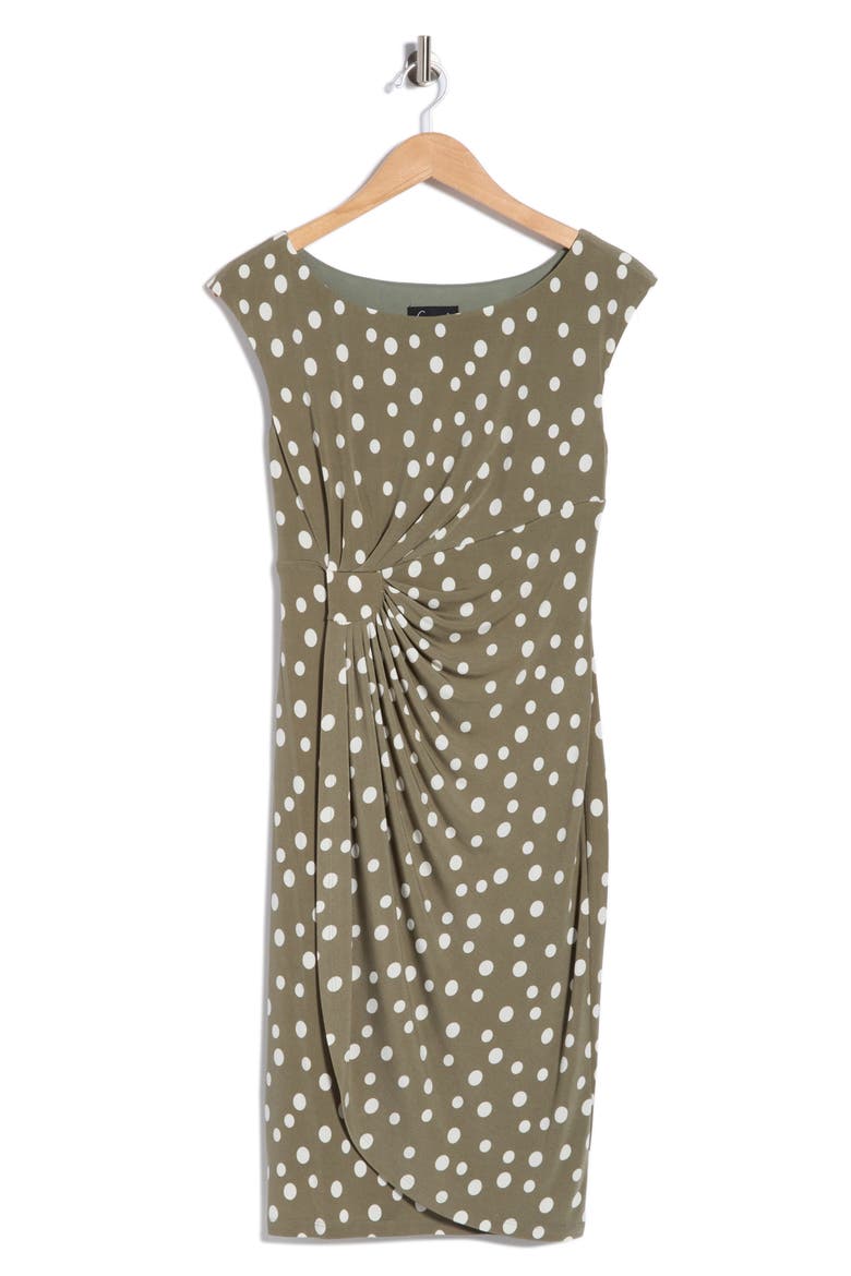 Mock Wrap Dress, Alternate, color, MOSS