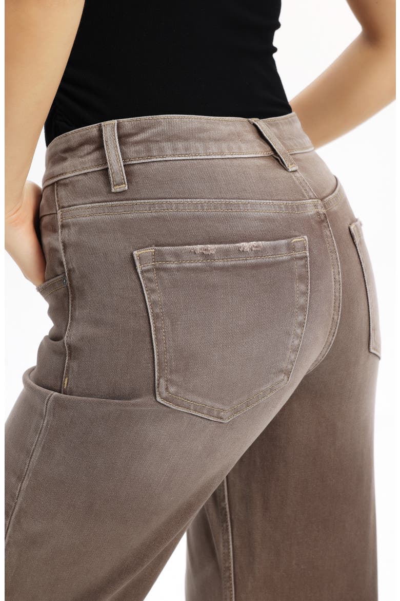 Mid Rise Straight Leg Jeans, Alternate, color, COFFEE