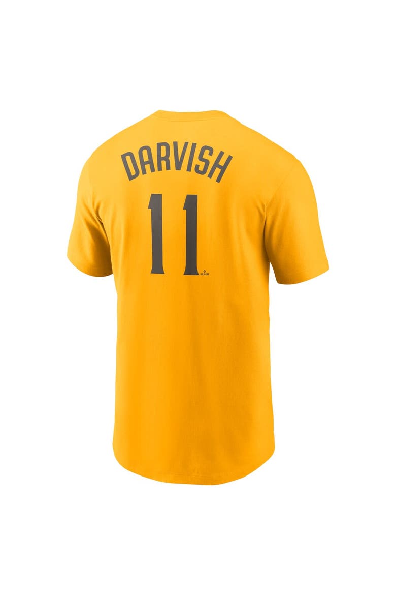 Men's Nike Yu Darvish Gold San Diego Padres Name & Number T-Shirt, Alternate, color, Gold