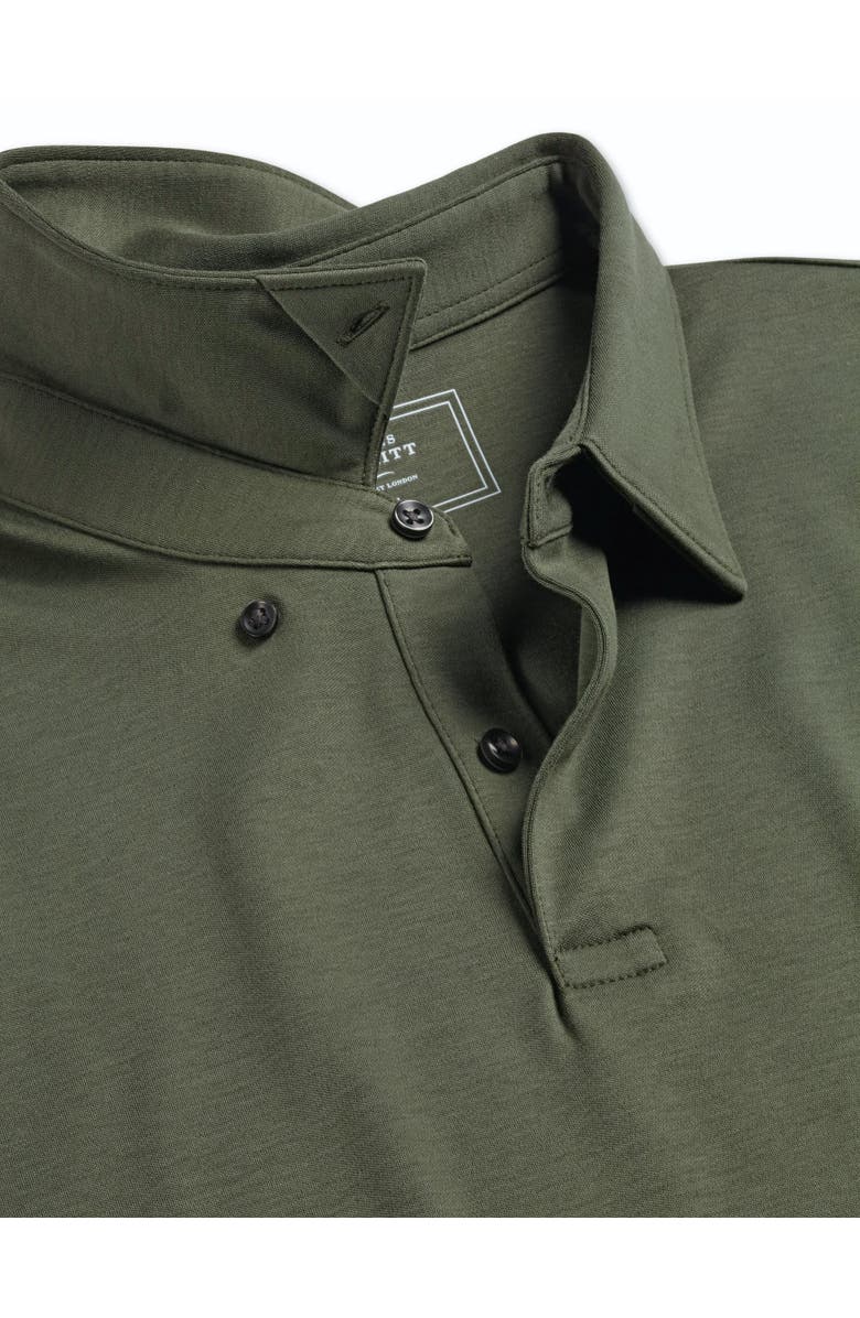 Charles Tyrwhitt Short Sleeve Jersey Polo, Alternate, color, Olive Green
