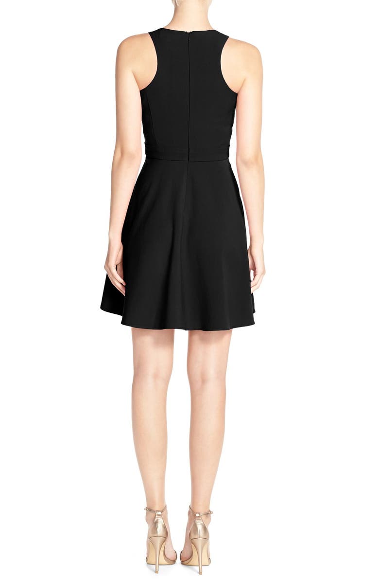 Adelyn Rae Adelyn Rae Gabardine Fit & Flare Dress, Alternate, color,