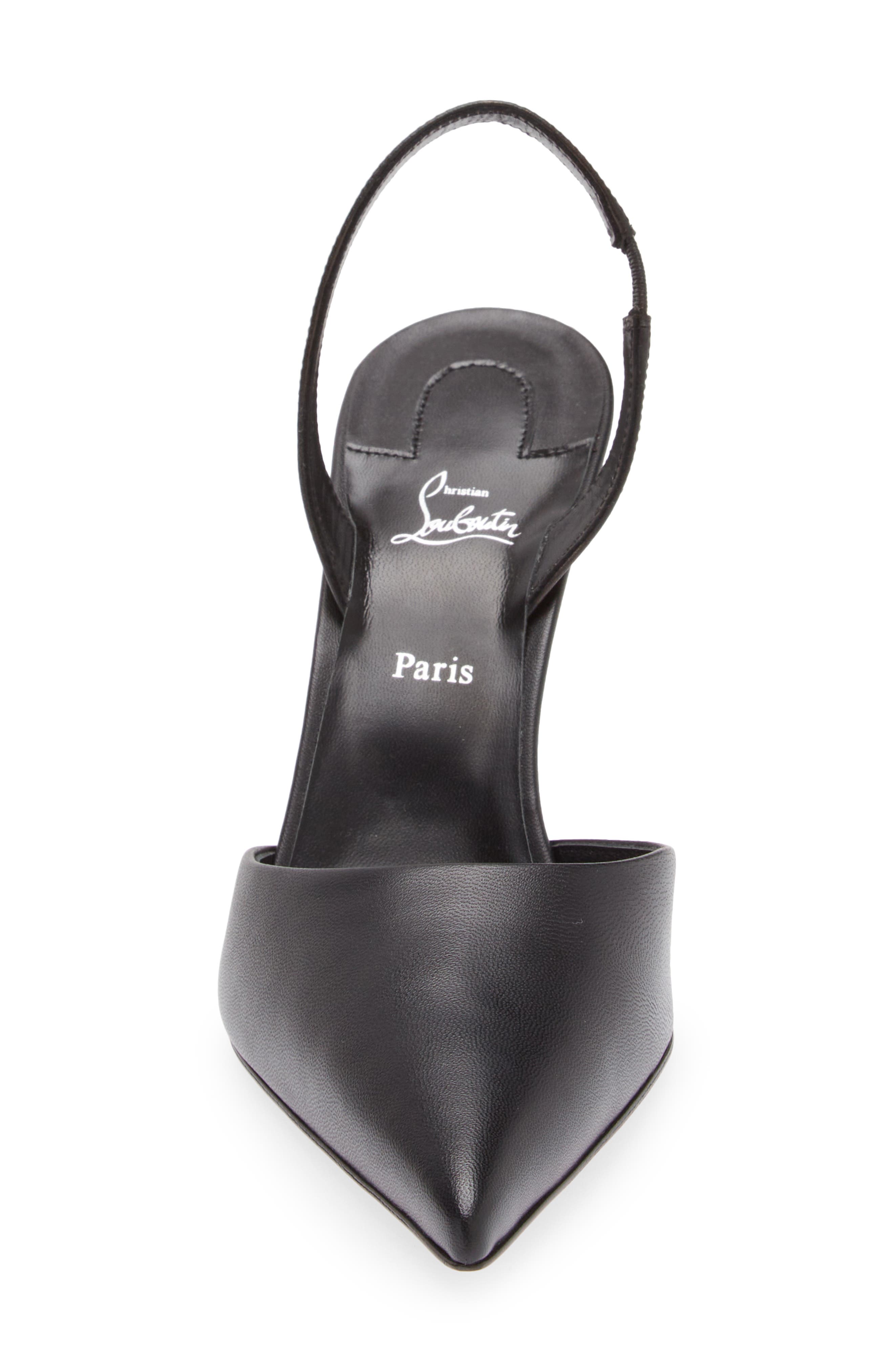 Christian Louboutin Apostropha Pointed Toe Slingback Pump, Alternate, color, 