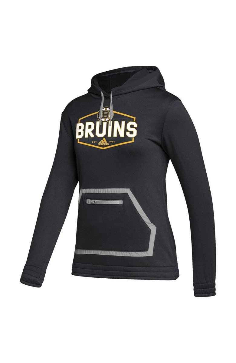 adidas Women's adidas Black Boston Bruins Team Pullover Hoodie, Alternate, color,