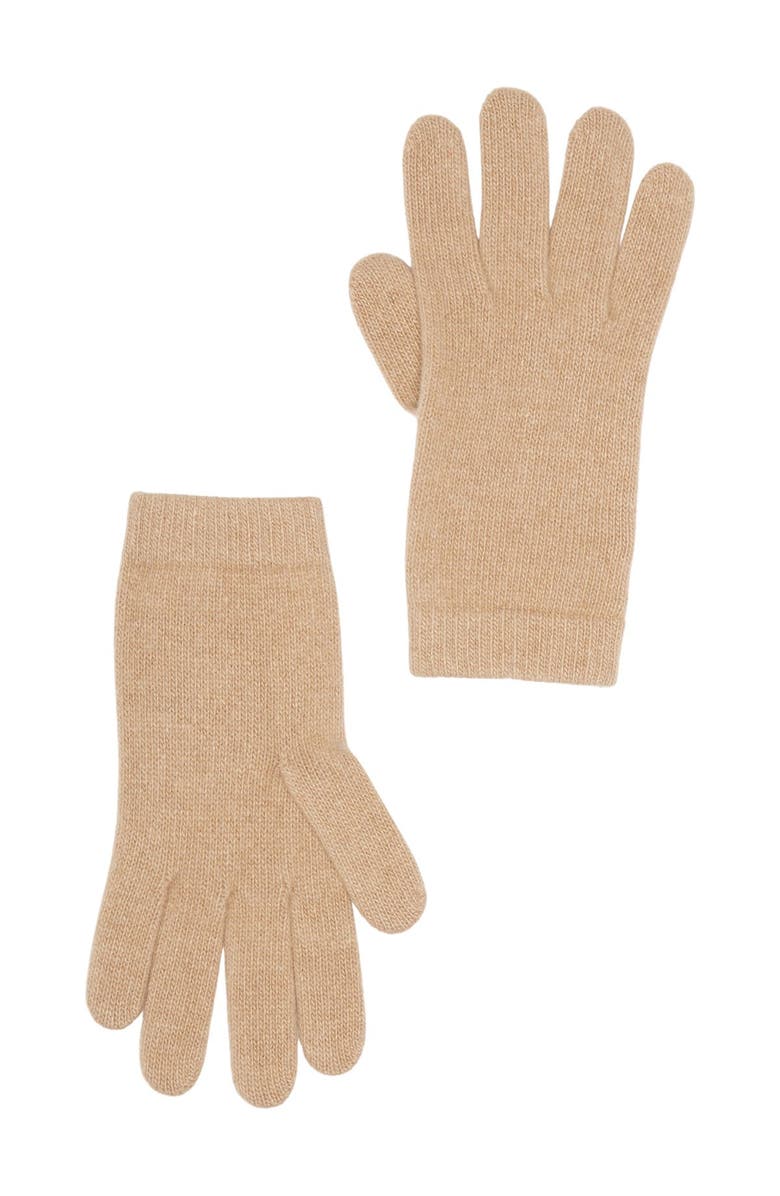 Portolano Solid Cashmere Gloves, Main, color, Cammello Chiaro Light Camel