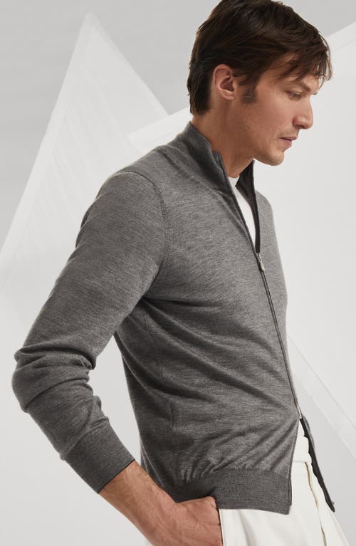 Brunello Cucinelli Cashmere-silk Cardigan In Dark Grey