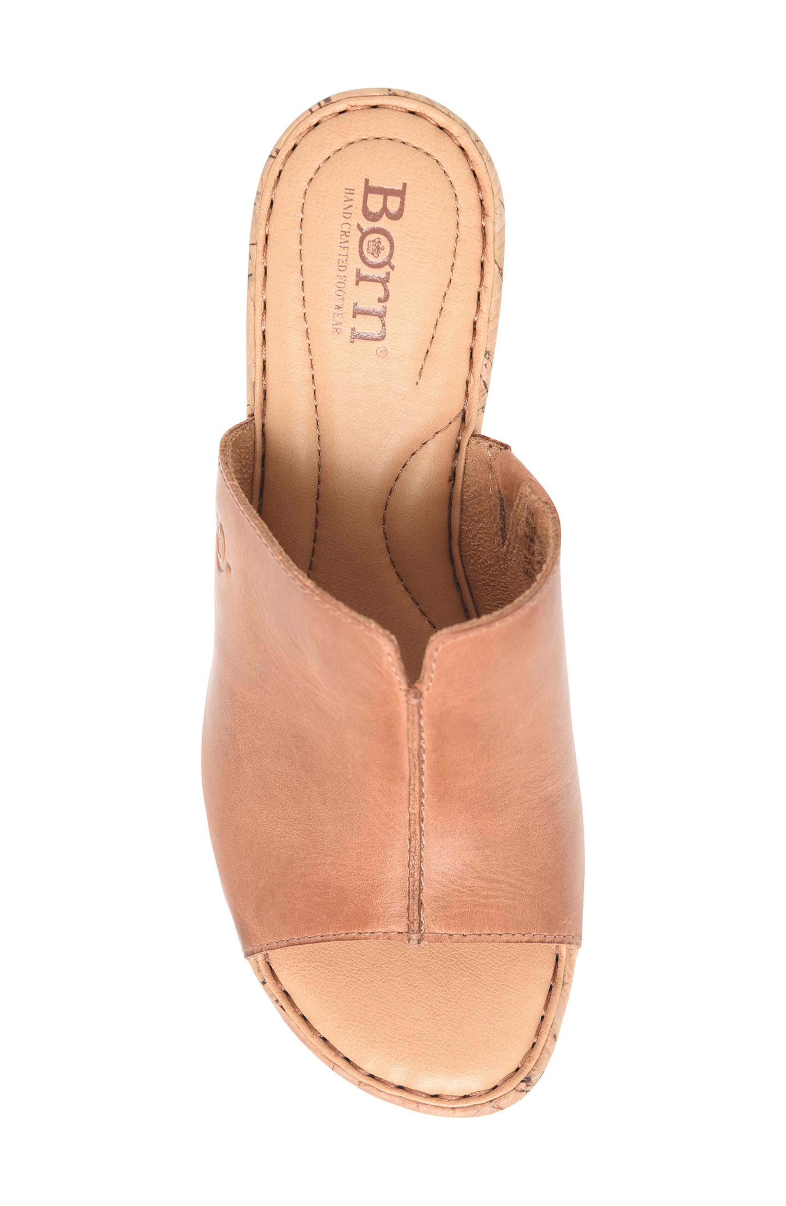 Børn Wedge Slide Sandal, Alternate, color, Tan Leather