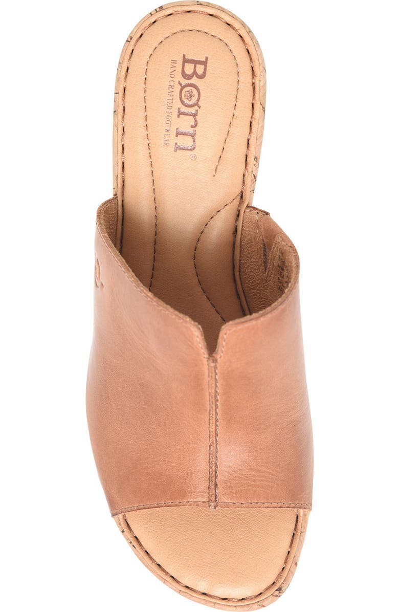 Børn Wedge Slide Sandal, Alternate, color, Tan Leather