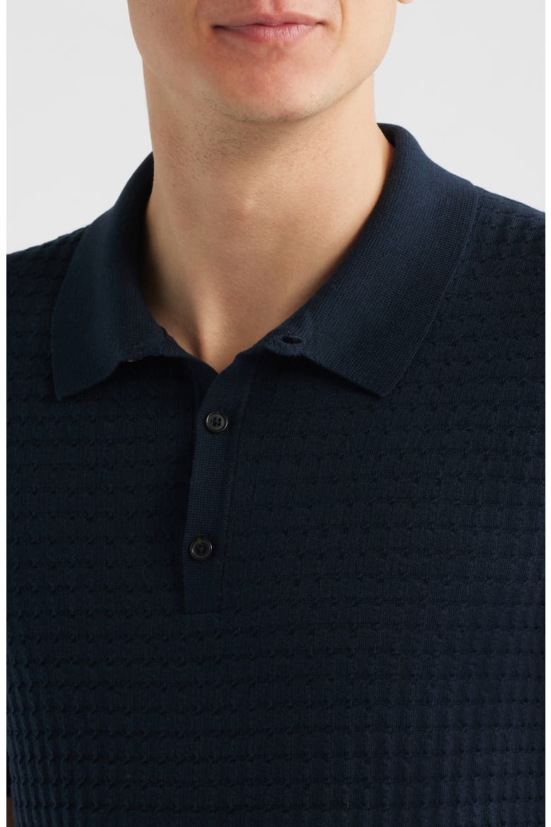 L-Nadalione Silk & Cotton Polo, Alternate, color, DARK BLUE