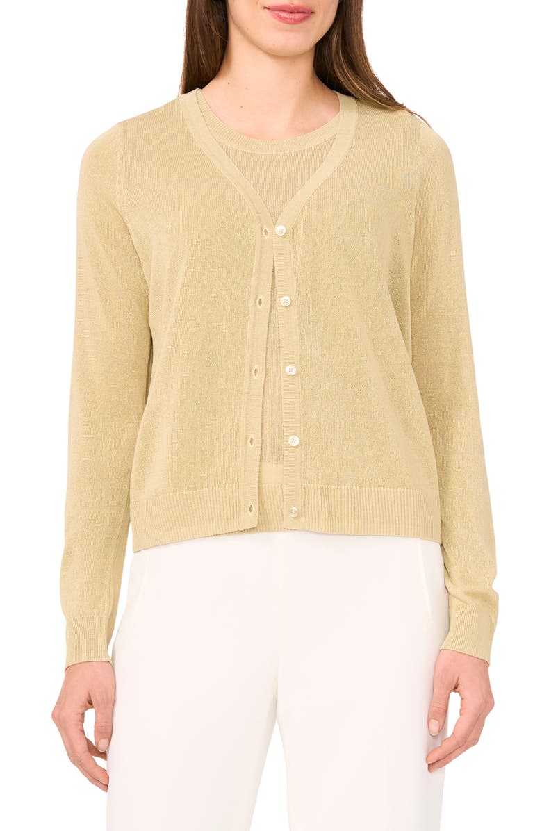Halogen<sup>®</sup> V-Neck Cardigan, Main, color, Soft Sage