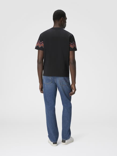 Missoni T-shirt With Maxi Chevron Insert In Black