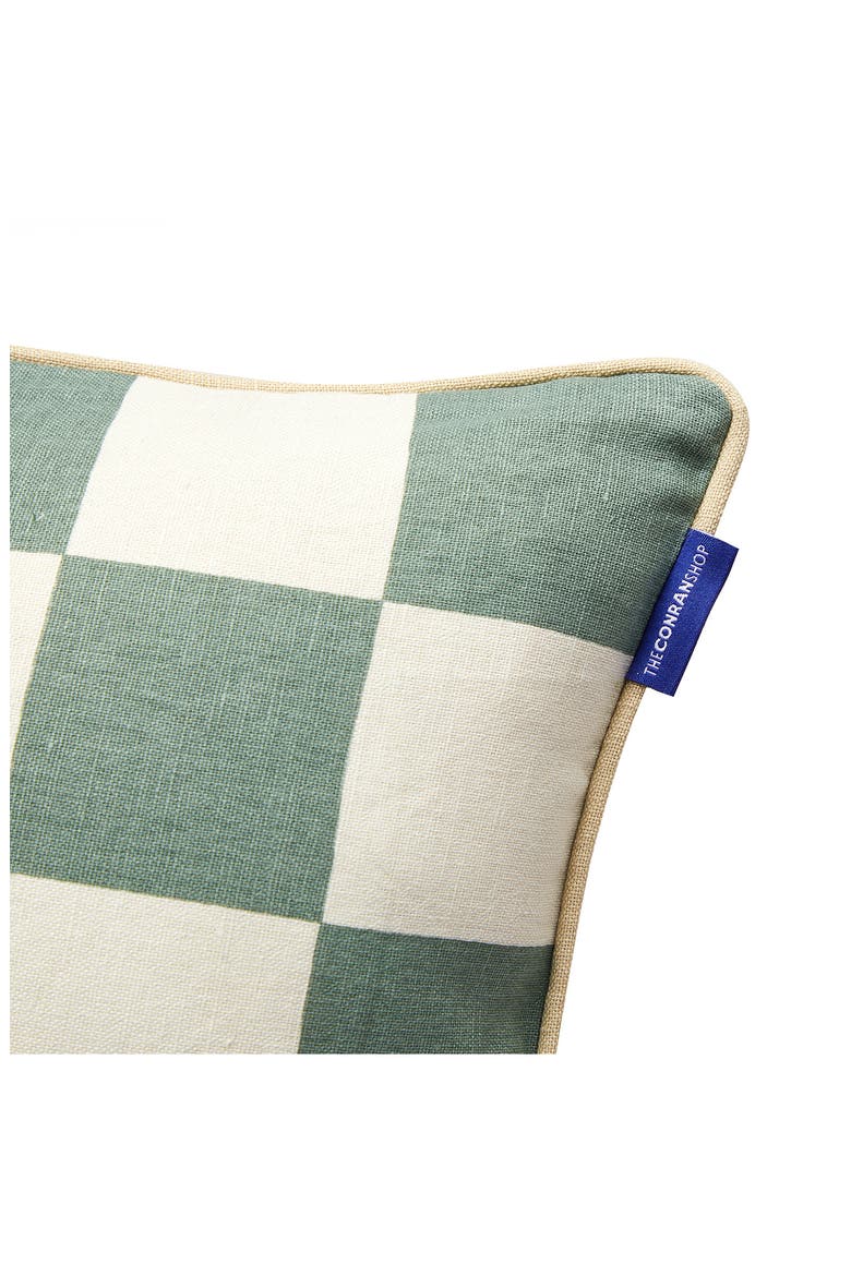 Check Embroidered Accent Pillow, Alternate, color, WHITE