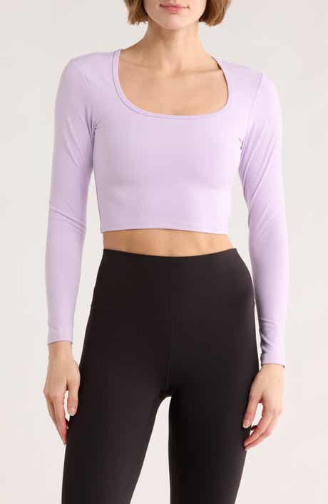 maje Lalitha Long Sleeve Crop Top
