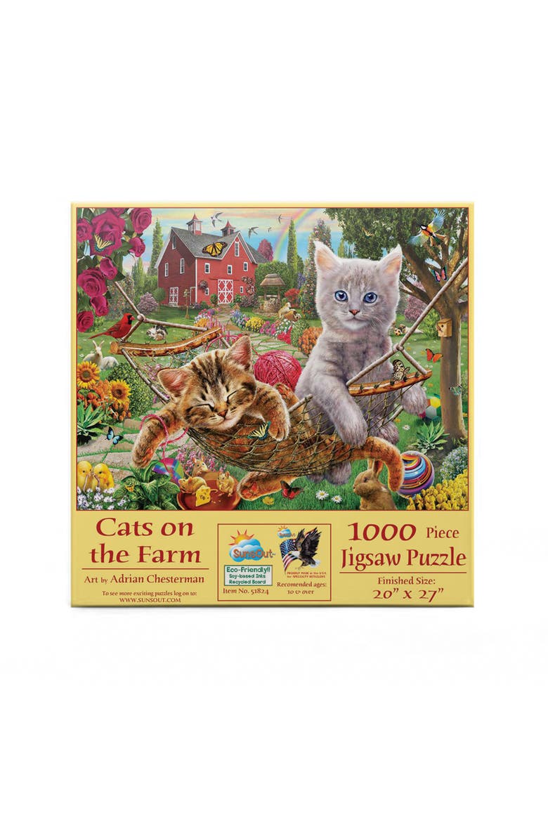 Cats on the Farm 1000 piece Jigsaw Puzzle for Adults, Alternate, color, Multicolor